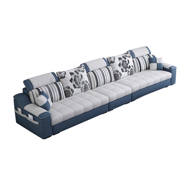 Braccio cuscino bianco/blu cuscinetto cuscinetti mobili sezionali