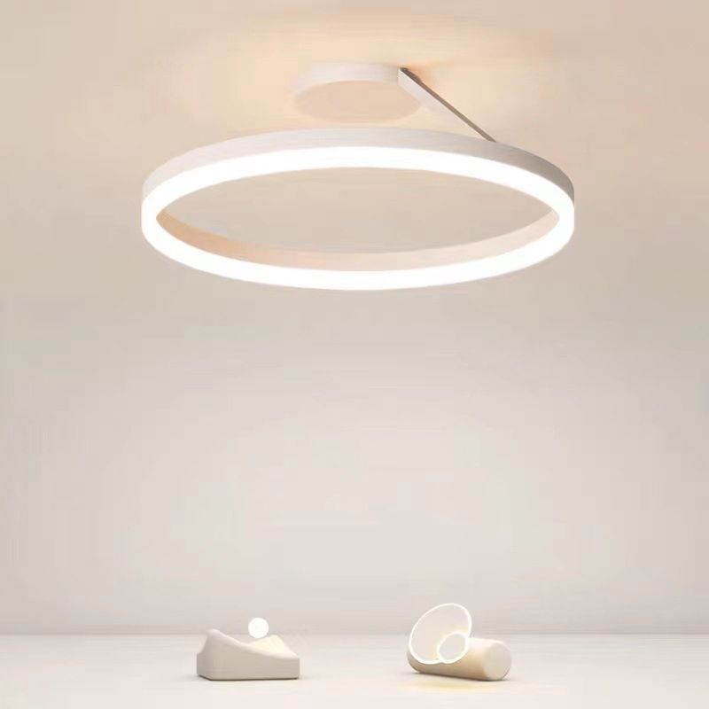 Metal Circular Mount Lighting Simplicity 1 Light Flush Mount Fixture