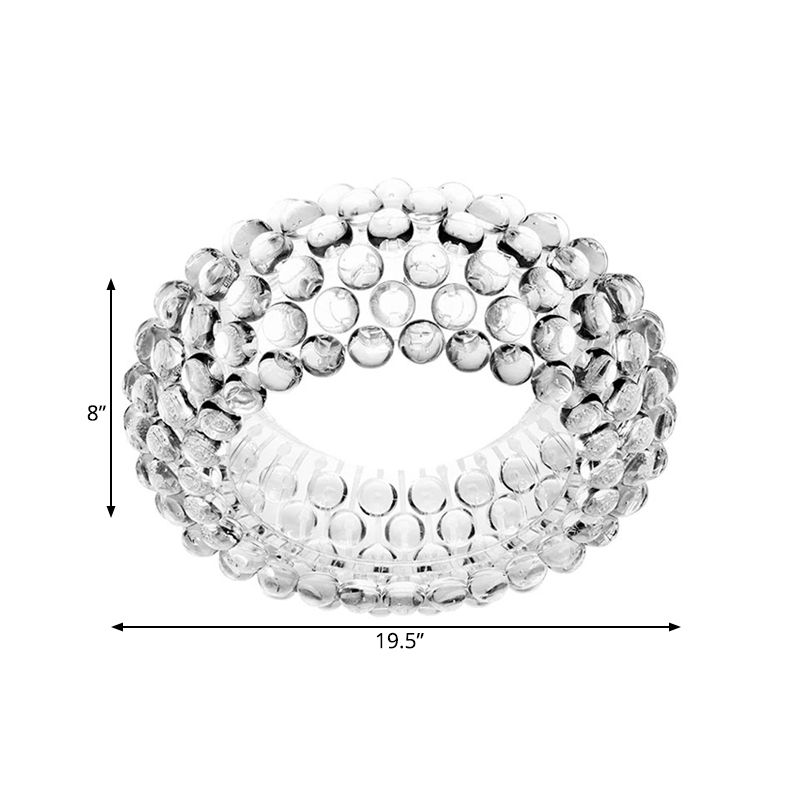 14 "/19.5" /25.5 " Wide Bubble Flush Lighting Designer Clear Glass Led Bedroom Flush Massimale Light Fixture
