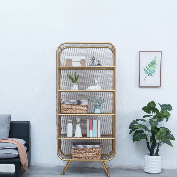 Modern Style Standard Bookcase Metal Bookshelf for Home Office