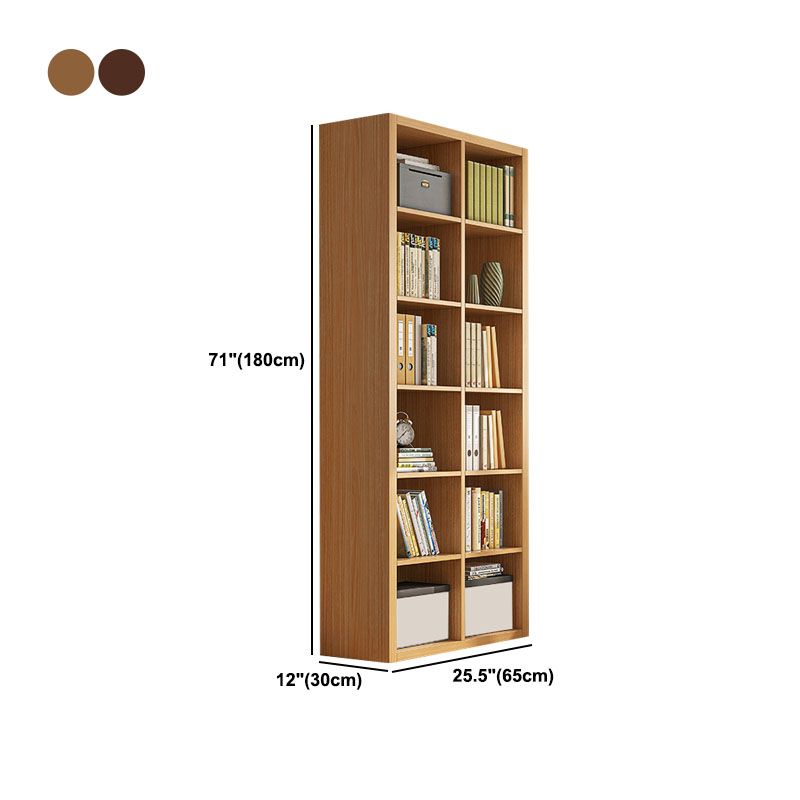 11.8" W Standard Shelf Bookcase Engineered Wood Closed Back Modern Book Shelf