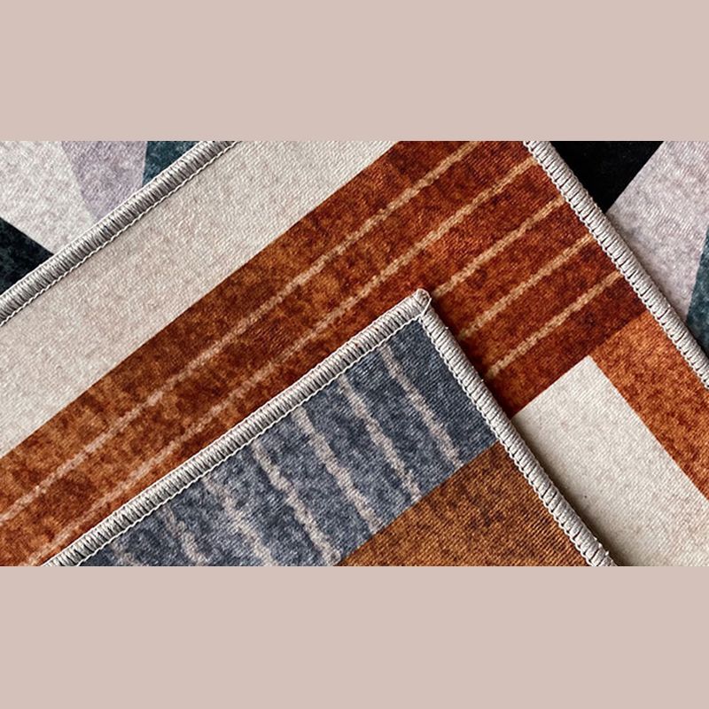 Runde mehrfarbige Nostalgie Teppich -Teppich Polyester Floral Print Indoor Teppich Easy Care Teppich für Wohnkultur