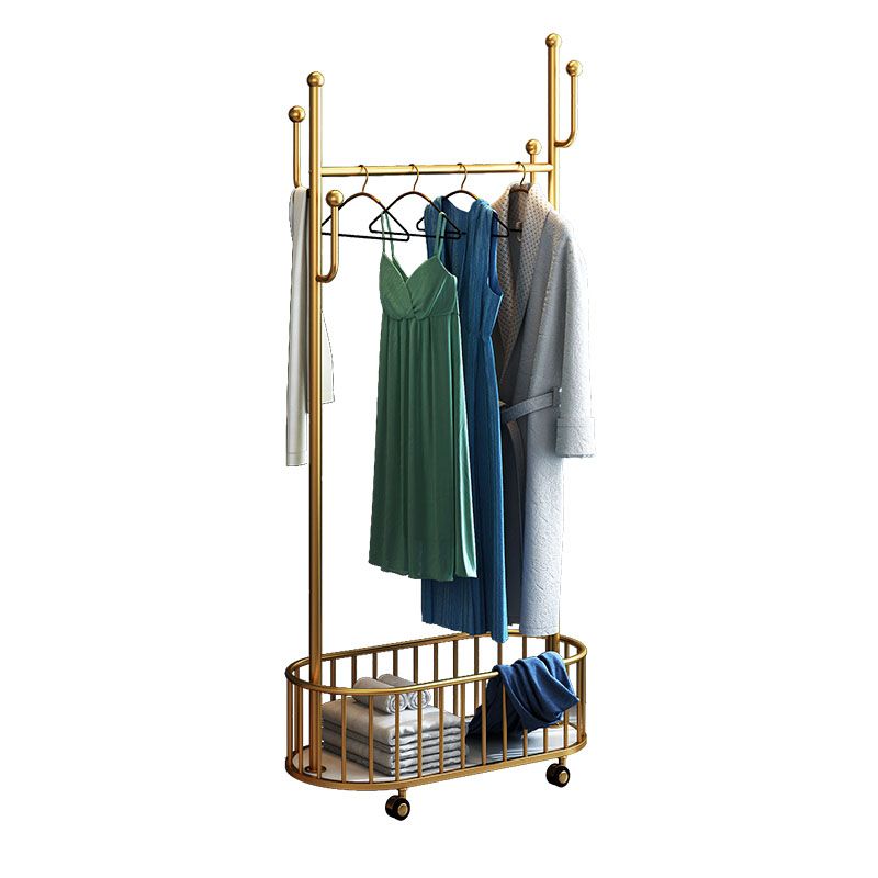 Glam Hall Stand Metal No Distressing Shelving Hooks Included Free Standing Coat Rack