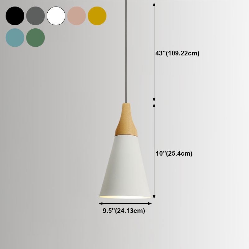 Contemporary Hanging Light Metal Shade Pendent Lighting Fixture for Sitting Room