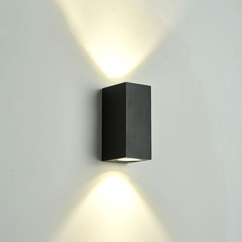 1-Licht-LED moderne schwarze Wandleuchten Aluminium im Freien Wandlampen im Freien