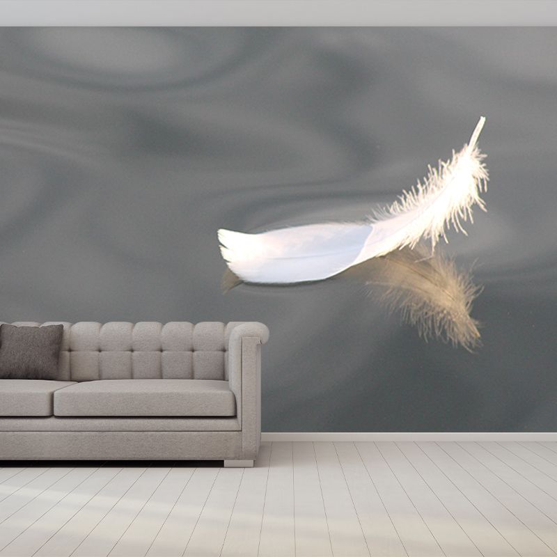 Environmental Wall Mural Wallpaper Feather Sitting Room Wall Mural