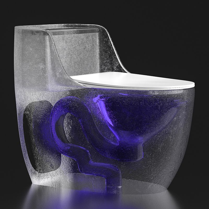 Modern Floor Mounted Ceramic Toilet One Piece Flush Toilet with Toilet Seat