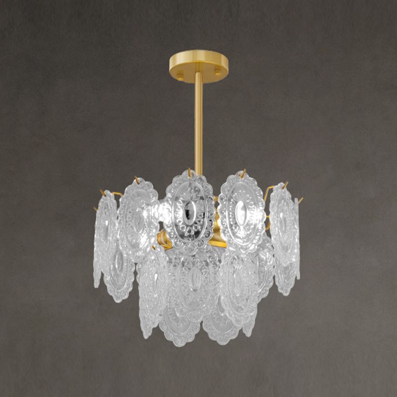 Lampada in stile moderno lampadario in metallo in metallo vetro a più luci ciondolo lampadario
