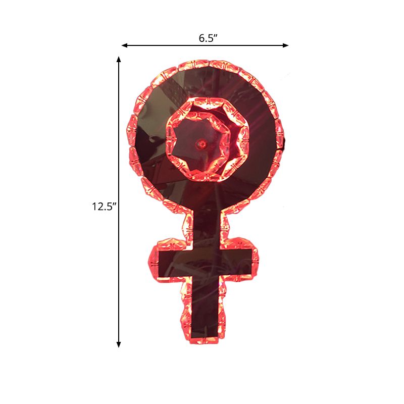 Nickel Girl Logo Wall Mount Lighting Moderniste Style Crystal Crystal LED CHAMBRE Light