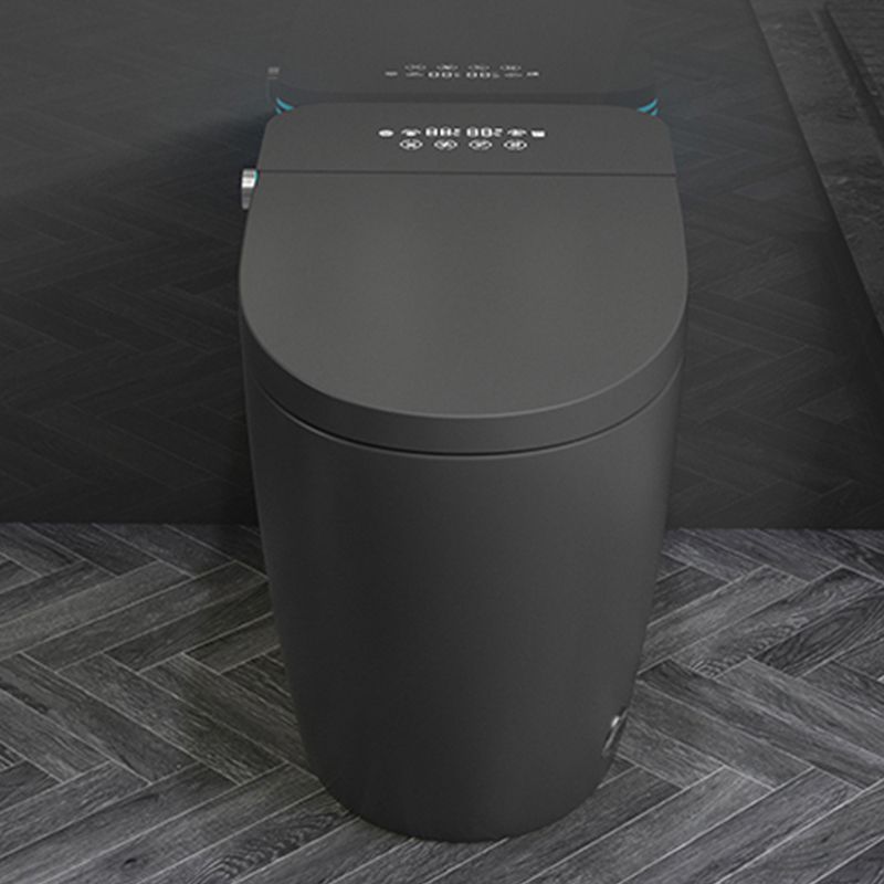 Modern Floor Mount Flush Toilet Siphon Jet Urine Toilet with Heated Seat for Washroom