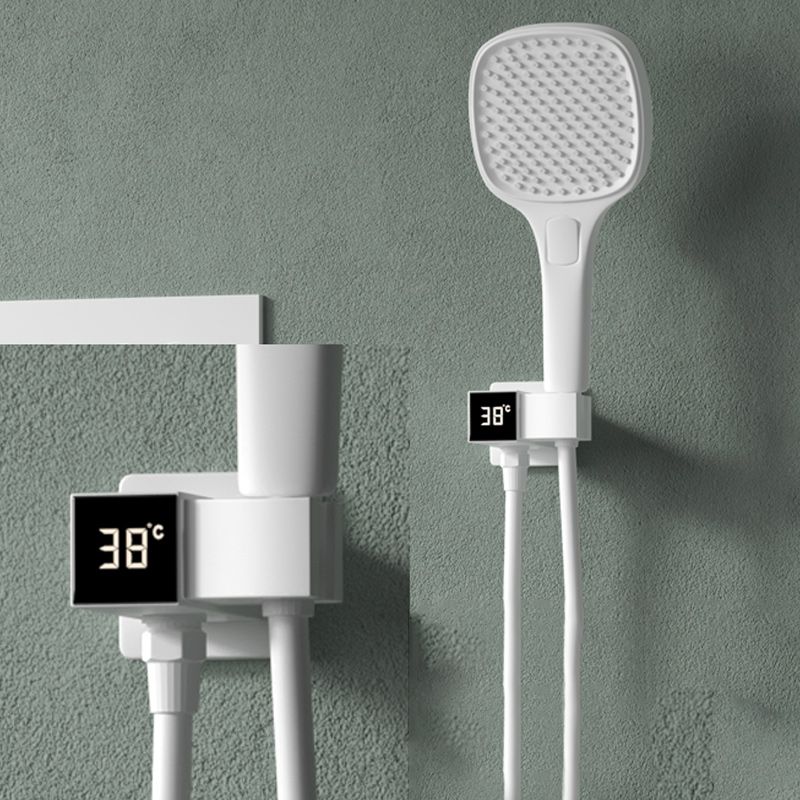 Modern Shower Trim Brass Wall Mounted Temperature Control Shower Combo