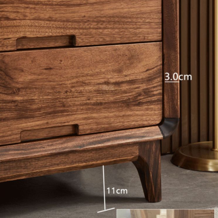 Mid-Century Modern Chest with Drawers and Straight Legs in Solid Wood