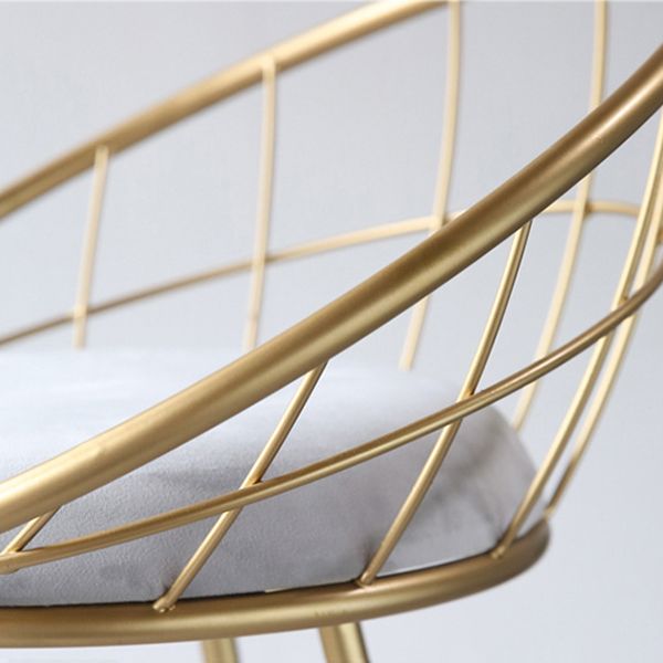 Nordic Style Bar-stool Bucket Counter Bar Stool with Metal Legs