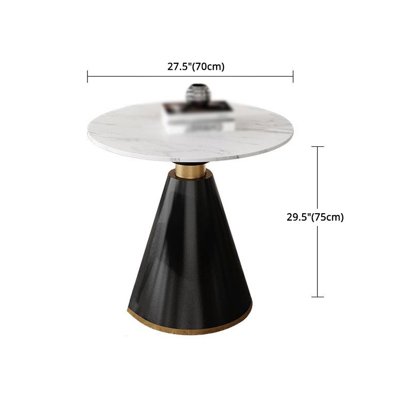 Contemporary 1/4/5 Pieces Dining Set Round Dining Room Table Set with Leather Chairs