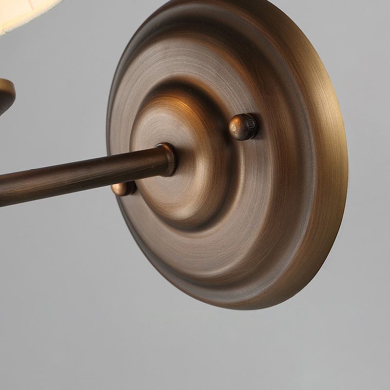 Cylinder Wall Light Fixture Modern Fabric 1 Light Wall Sconce for Bedroom