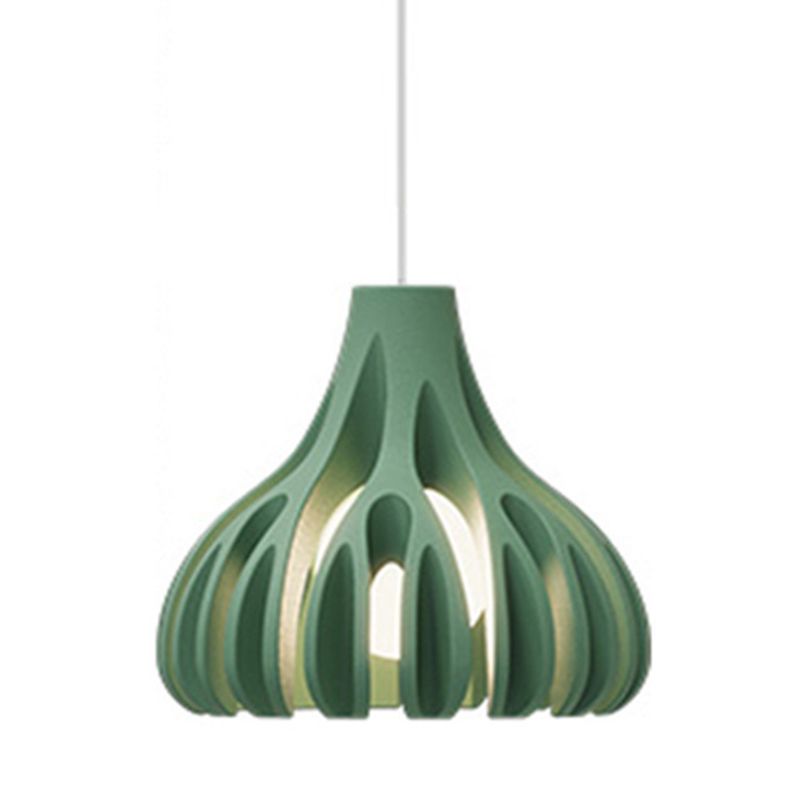 1-Light Coral Line Shade Pendant Lampe Nordic Modern Modern Style Resin Prowing Lamping For Dining Room