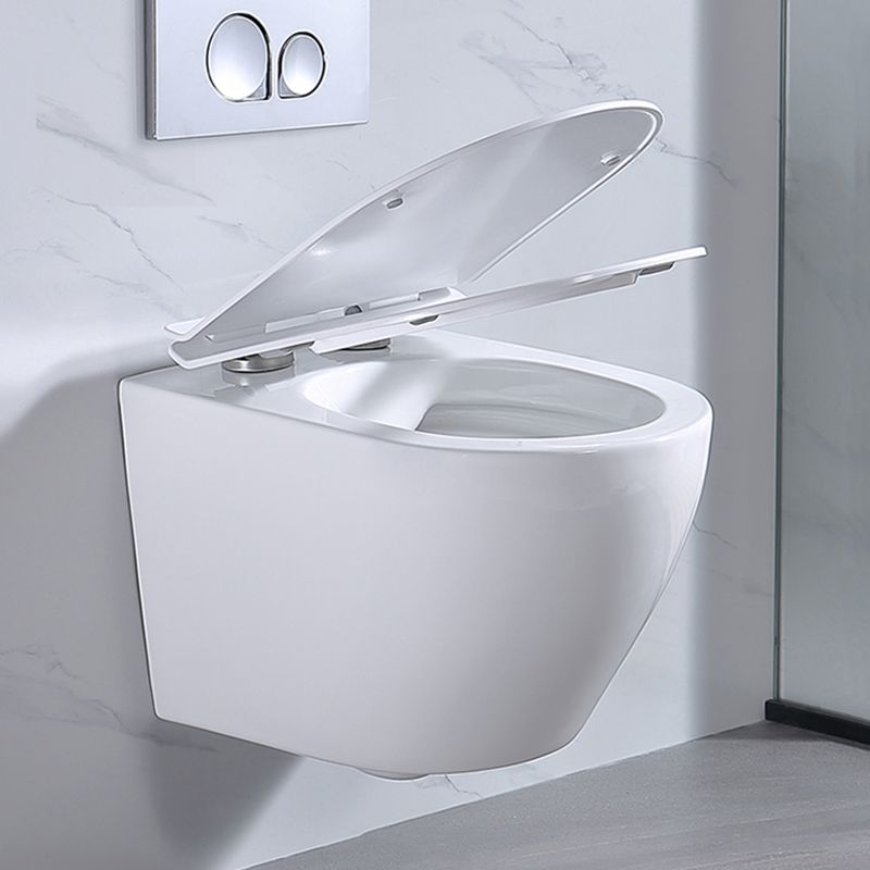 Modern Wall Hung Toilet Bowl 1-Piece Urine Toilet with Seat for Washroom