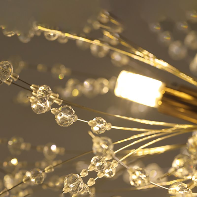 Glowworm Chandelier Light Fixtures Modern Multi-Head Hanging Pendant Lamps for Living Room