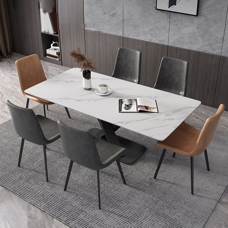 Rectangle Dining Table Set 1/2/4/5/6/7 Pieces Metal Dinette Set for Home