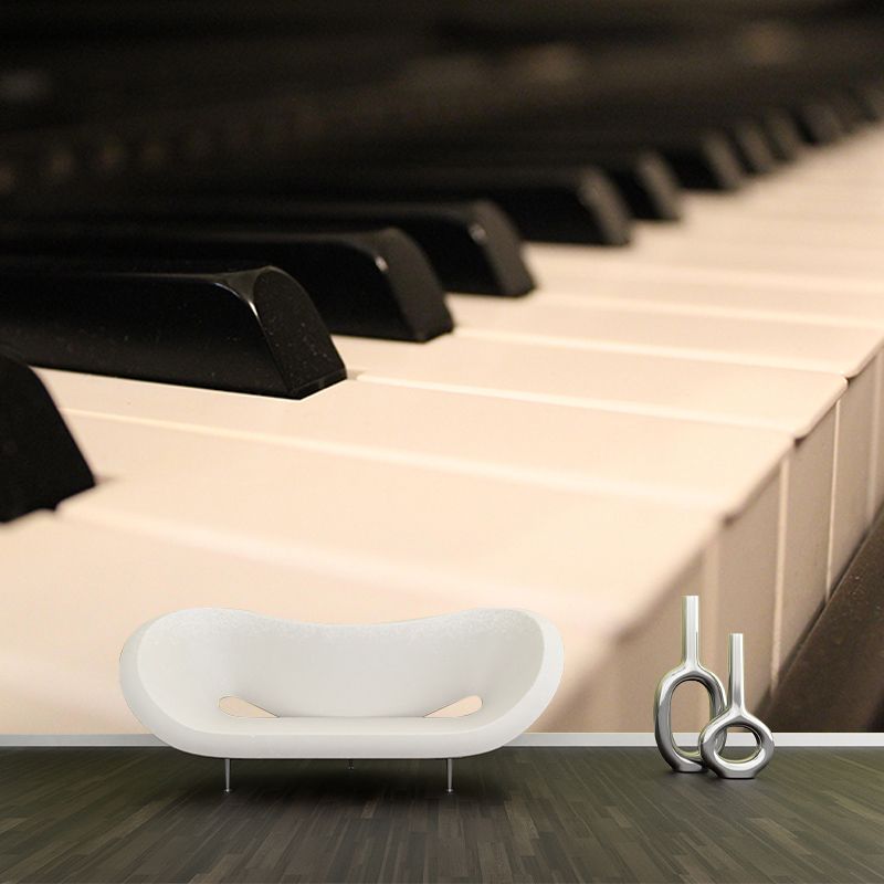 Piano Music Key Horizontal Photography Piano Mural Decorative Eco-friendly for Home Decor
