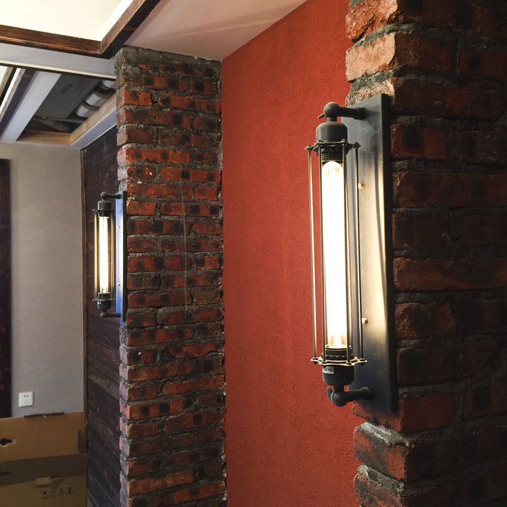 Stile industriale Accensione rettangolare SCONCE METALI