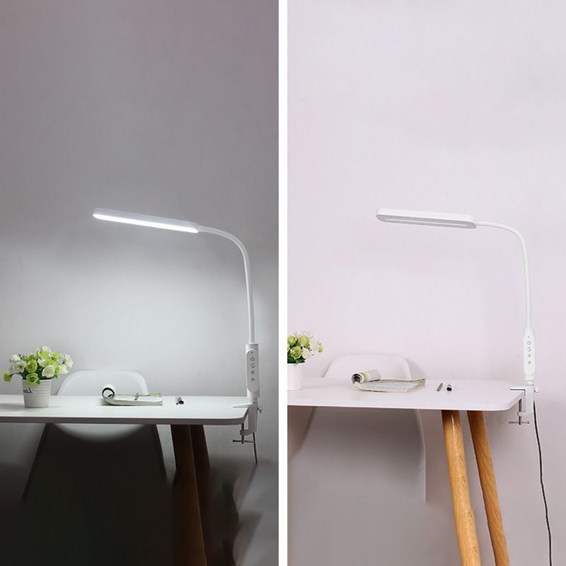 Modern Style Linear Night Table Lamp Metal 1 Light Nightstand Lamp