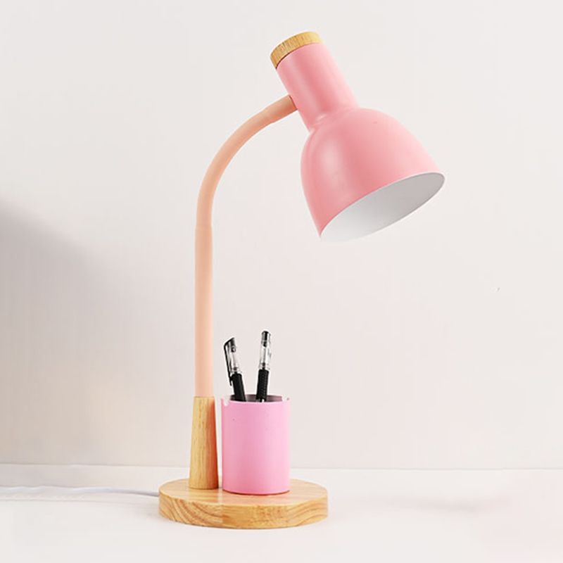 Modern Bell Shape Night Table Lamp Metal 1 Light Table Light (Pen Holder Not Included)