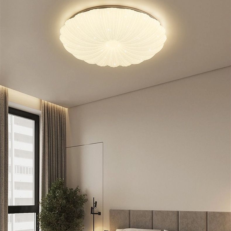 Metal Flush Mount Modern Circular Shape Ceiling Light with Acrylic Shade for Living Room