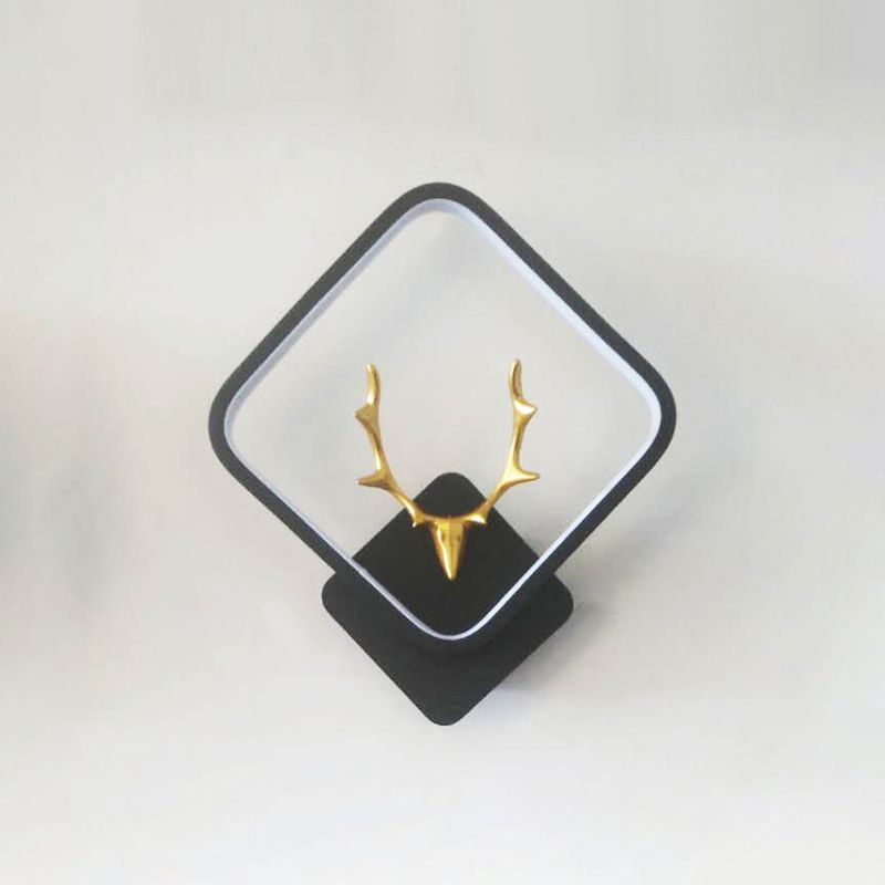 1-Light Modern Wall Sconce Geometric LED Wall Light with Metal for Living Room