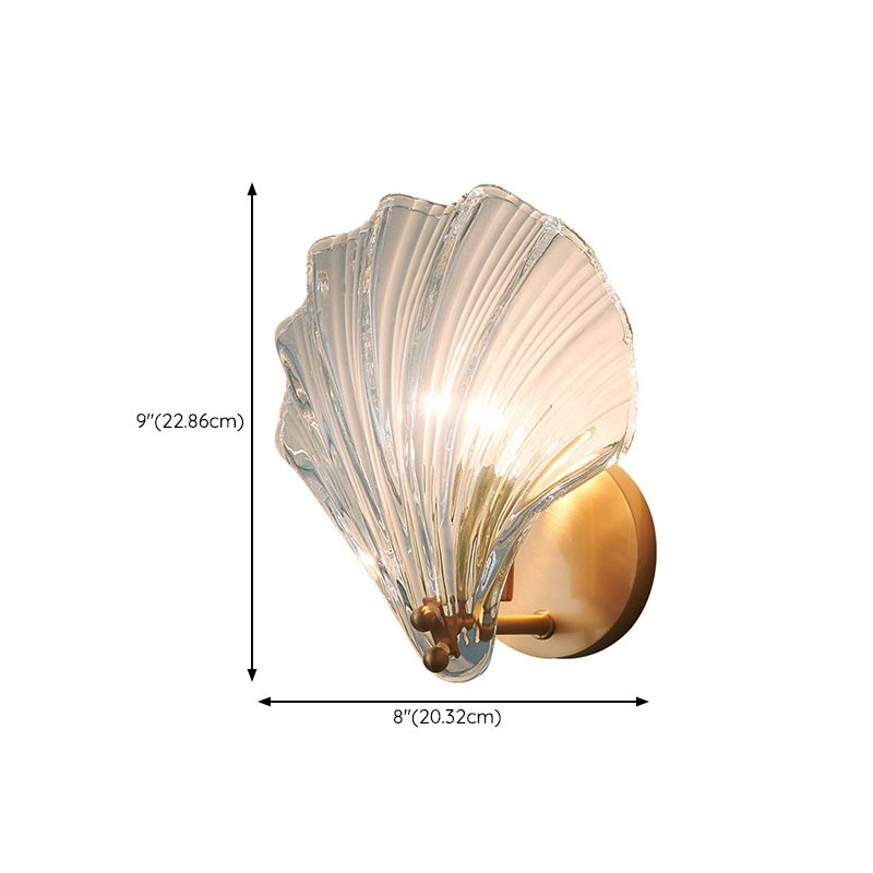 Postmodern Wall Lamp Minimalist Wall Light Sconce with Glass Shade for Sitting Room