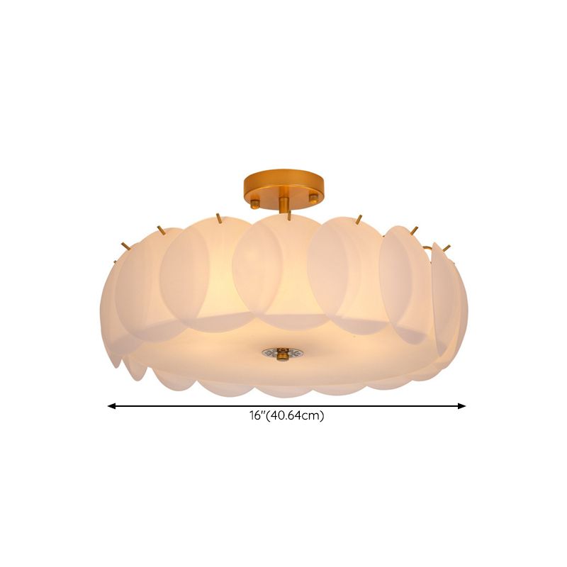 Modern Glass Ceiling Lamp Simple Flush Mount Light Fixture for Bedroom