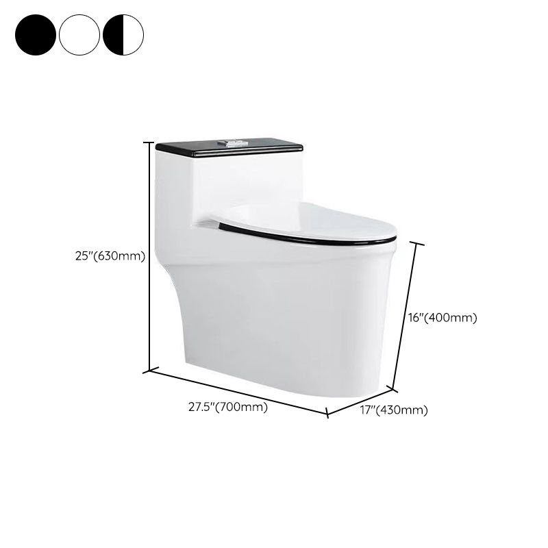 Modern 1-Piece Toilet Bowl Floor Mount White Urine Toilet for Washroom