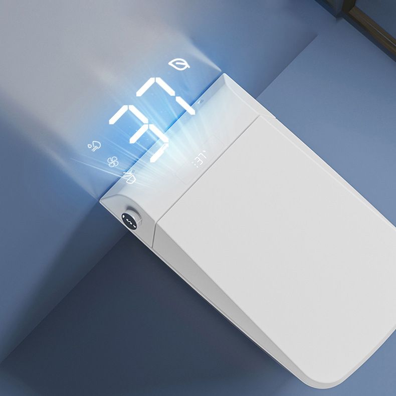 White Elongated Wall Mounted Bidet Deodorizing Wall Hung Toilet Set with Heated Seat