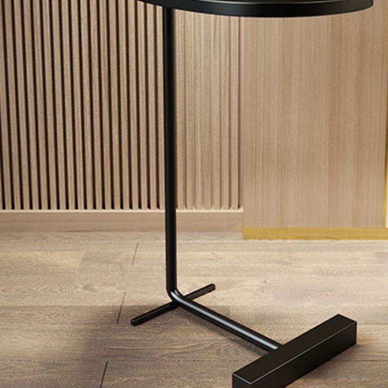 23.6inch Tall Modern C Corner Table Wood Side End Table for Living Room