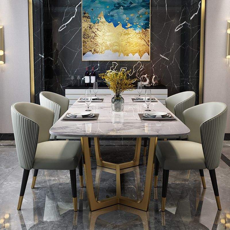 Modern Style Rectangle Table Set 1/4/5/7 Pieces Dining Set for Home