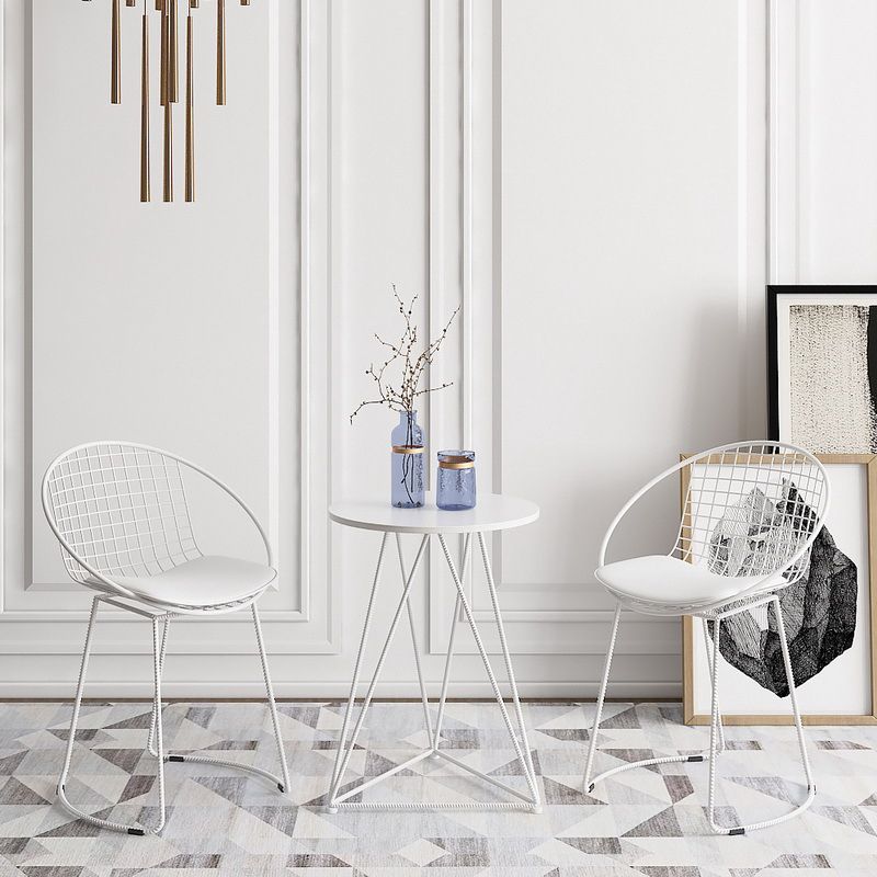 Metal Kitchen Dining Arm Chairs Glam Upholstered Dining Chairs