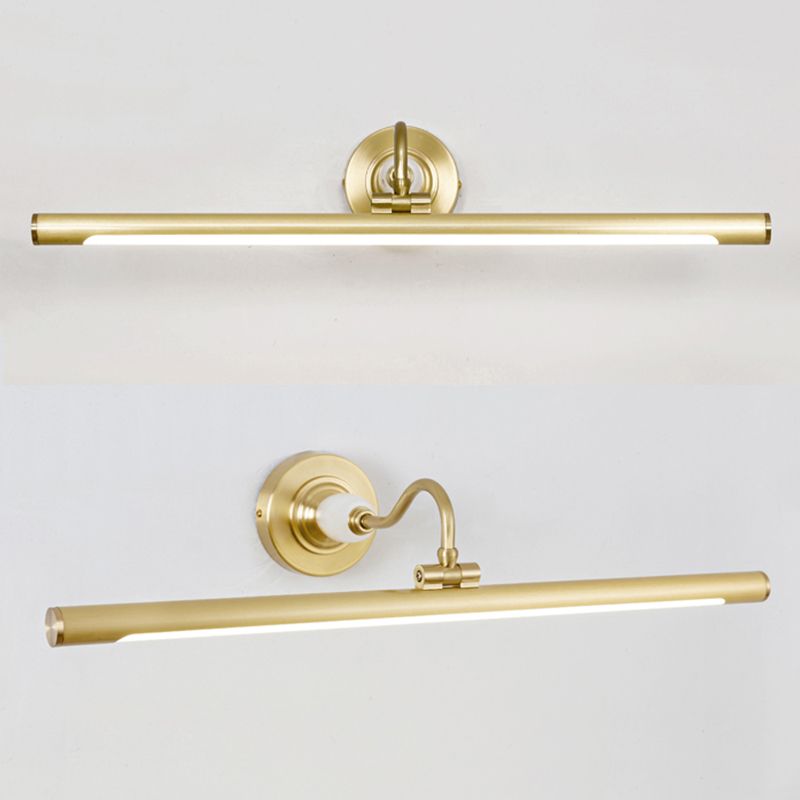 Mid secolo moderno moderno cilindrico a parete vanità luci rame 1 monte a parete leggera lampada in oro in oro