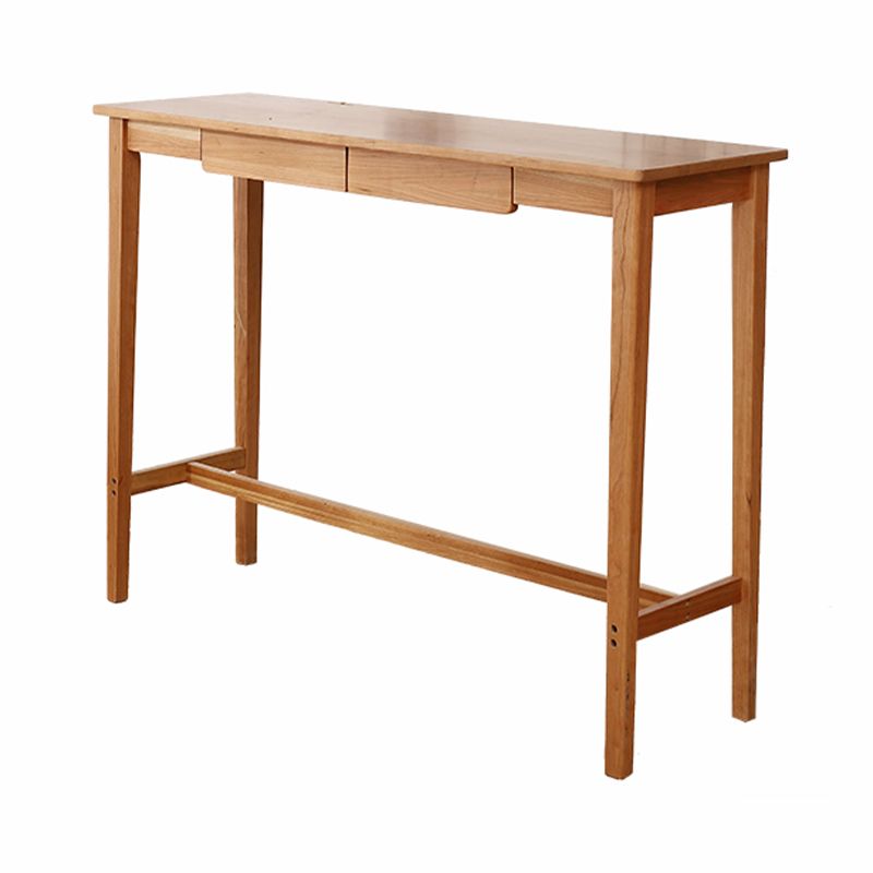 Solid Wood Bar Table Modern Rectangle Bar Table  with Storage