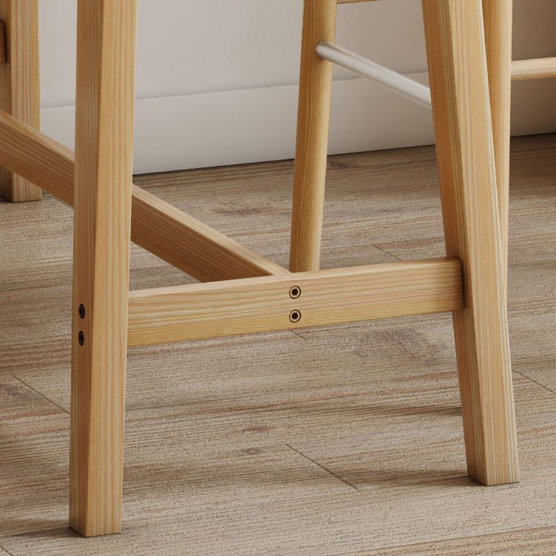 1/2/3 Pieces Counter Height Pub Set in Full Natural with Solid Wood