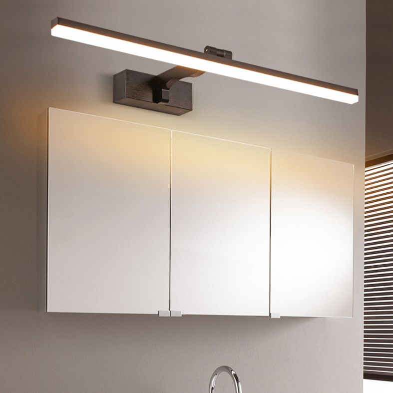 Lampada montata a parete lineare in metallo Nordic-style LED Black Light Sconce