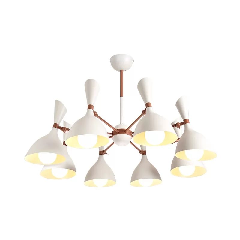 Living Room Kindergarten Pendant Light Metal Contemporary Monochrome Chandelier