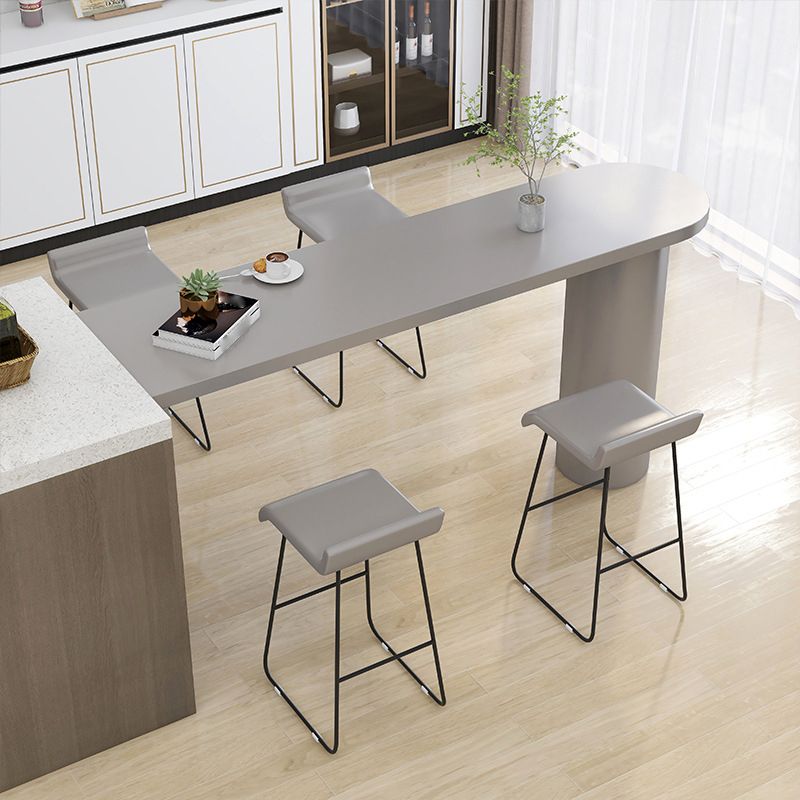 Contemporary Style Bar Table Solid Wood Bar Dining Table for Living Room