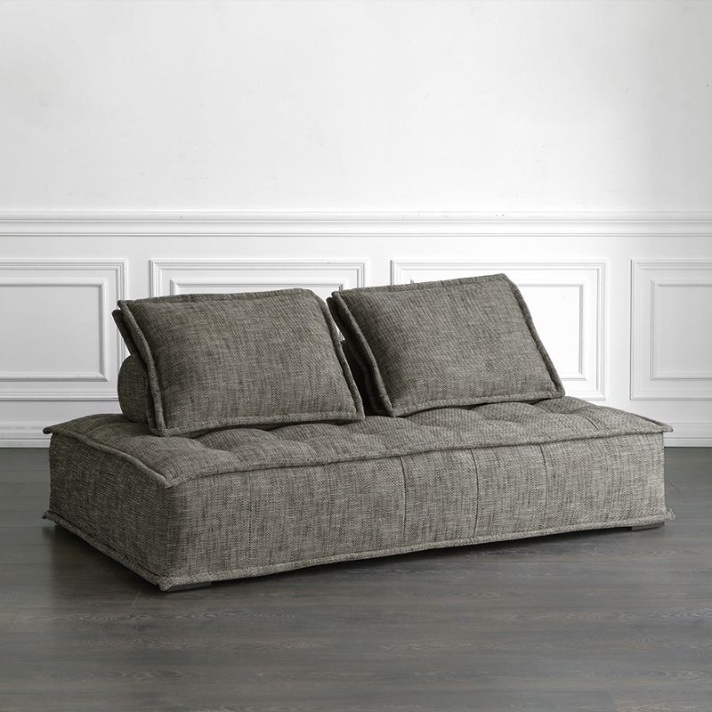 Contemporary Pillows Standard Armless Linen Stationary Seating