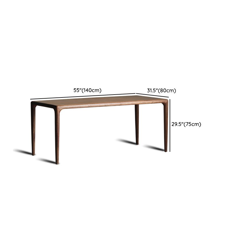 1/4/5 Piece Solid Wood Dining Room Table and Chair Set in Brown