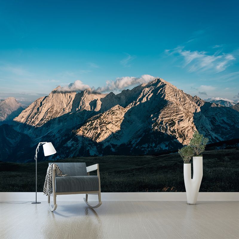 Modern Style Mountain Mural Wallpaper Moisture Resistant Bedroom Wall Art
