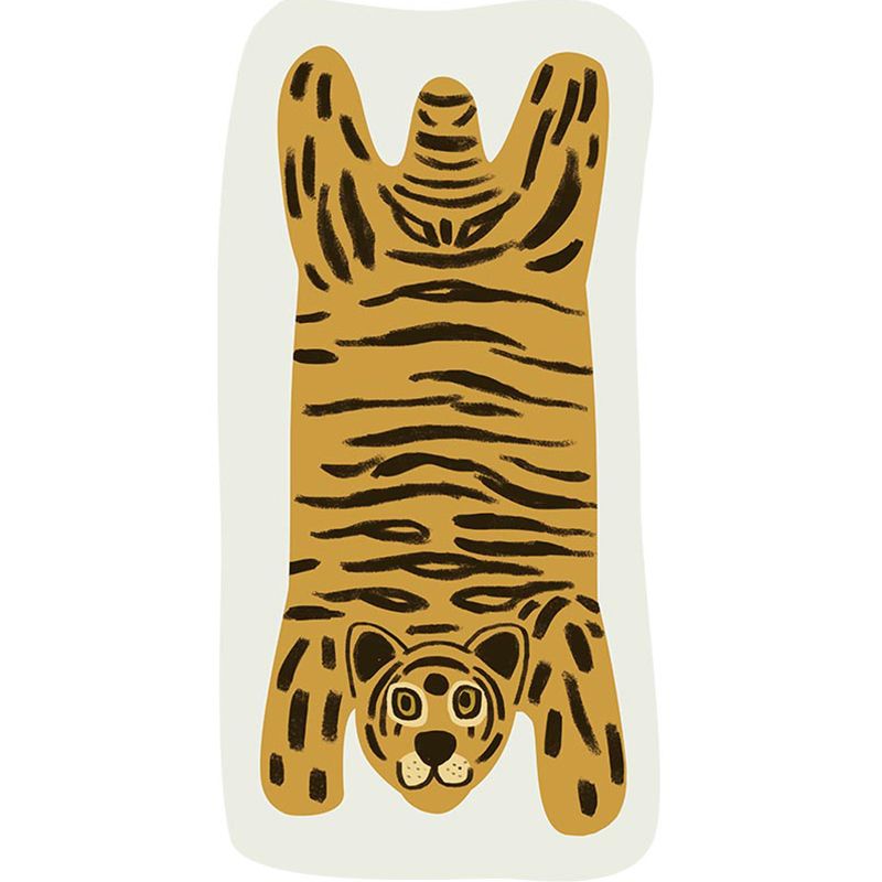 Irregular Shape Animal Skin Rug Multicolor Casual Carpet Polyster Anti-Slip Backing Washable Rug for Kids