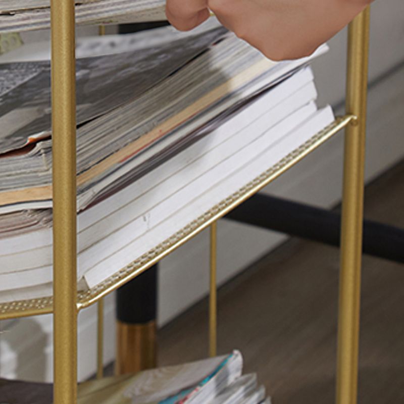 Bibliothèque en métal à 3 étagères étagère contemporaine de bibliothèque, 39''h x 11''w