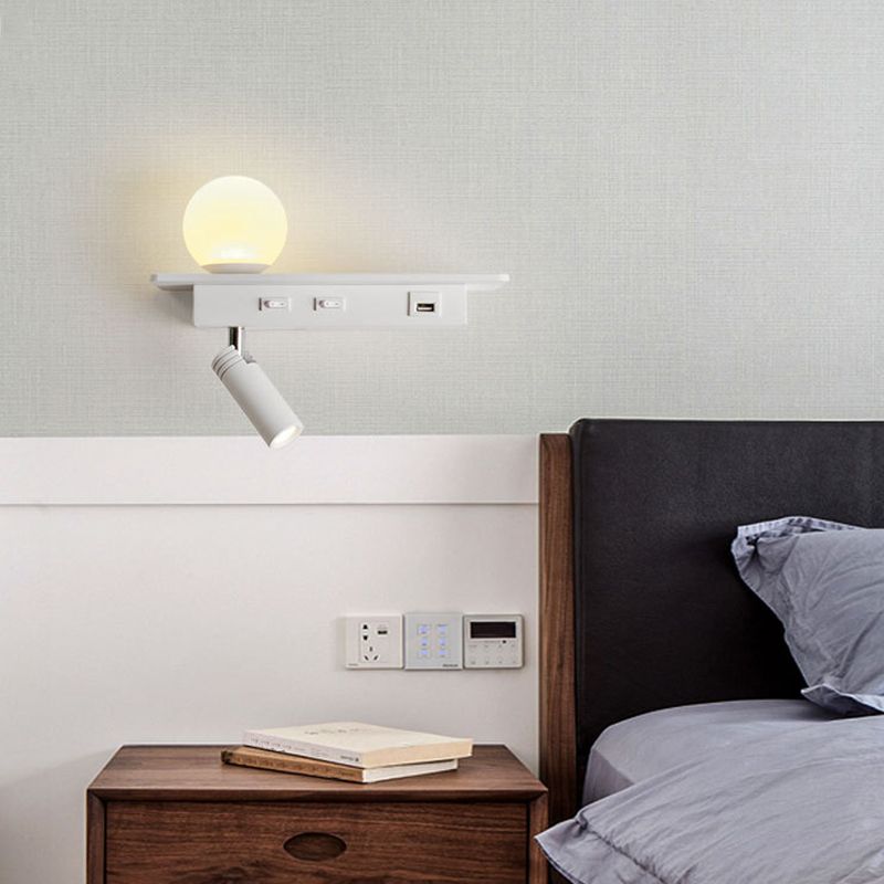 Acrylic Swing Arm Wall Sconce Contemporary 1 Light Wall Mount Light