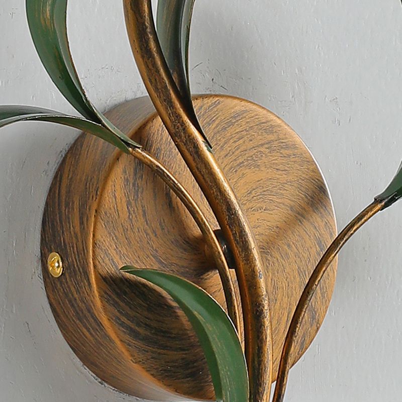 Flower Shape Wall Lamp Modern Wall Mount Lamp with Glass Shade for Bedroom