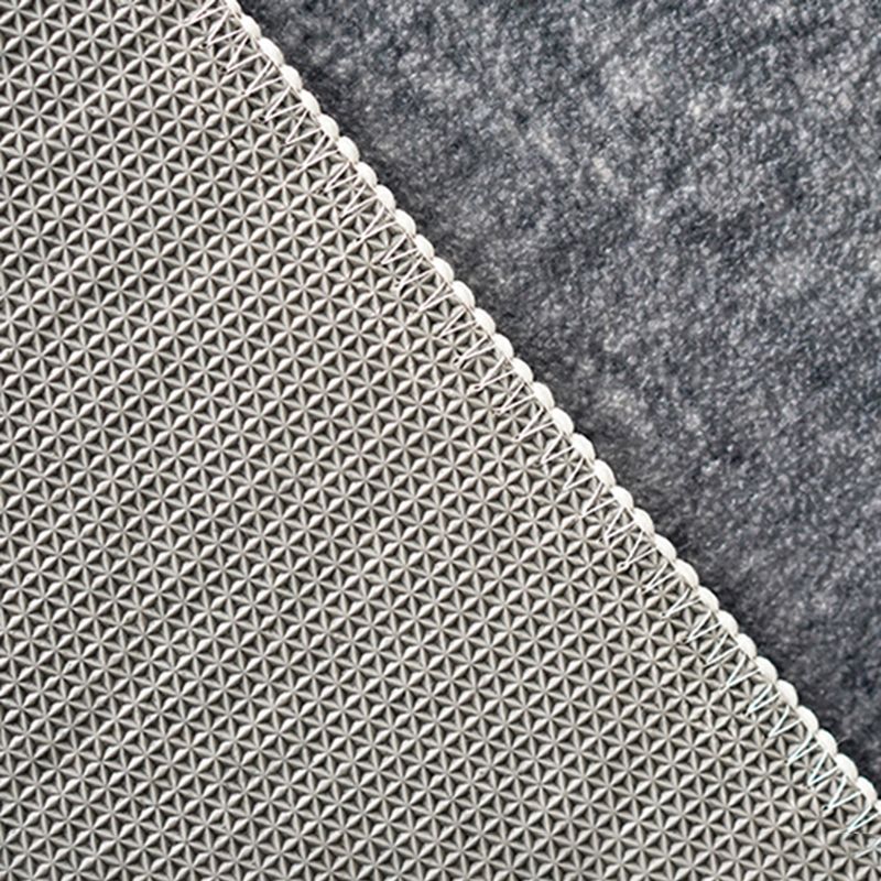 Simple Solid Color Comfort Rug Polyester Stripe Printing Area Rug Non-Slip Backing Carpet for Living Room